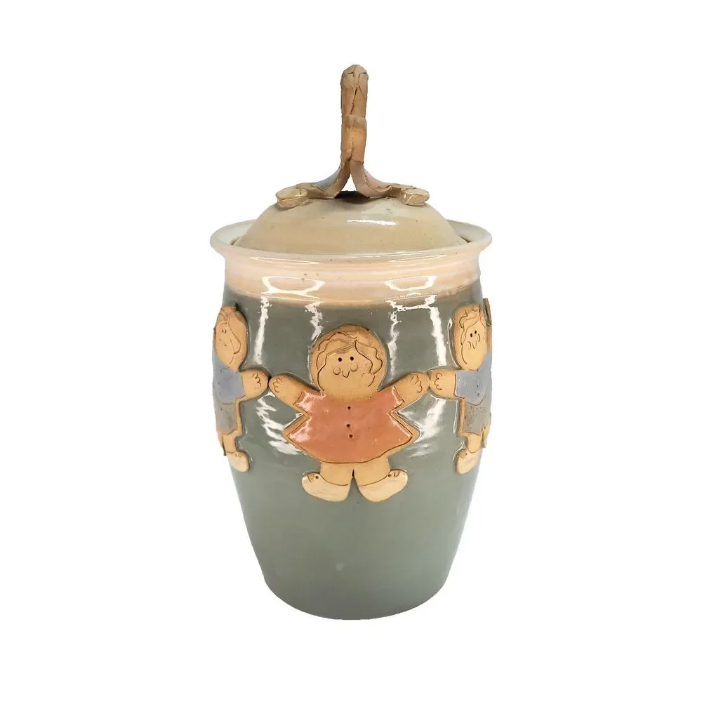 Vtg Handmade Pottery Canister 13